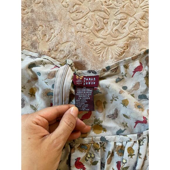 Vintage 90s bird print mini baby‎ doll dress size xs - Picture 9 of 9